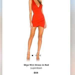 Red superdown bodycon dress